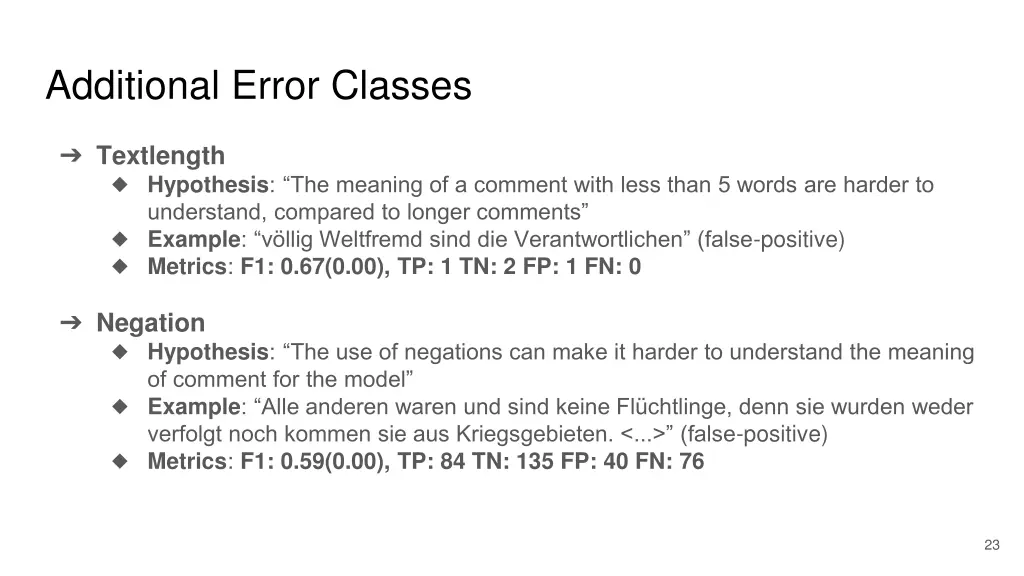 additional error classes