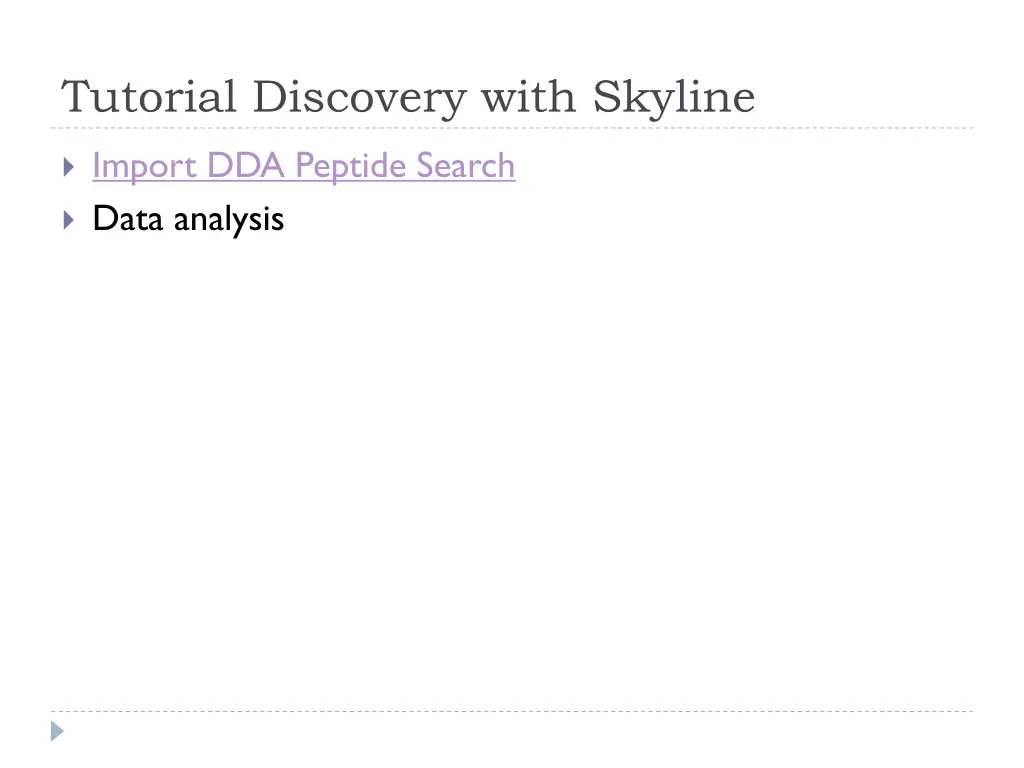 tutorial discovery with skyline