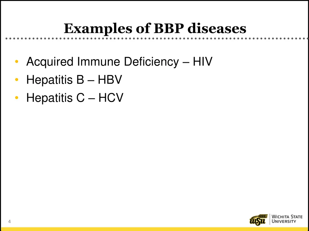 examples of bbp diseases