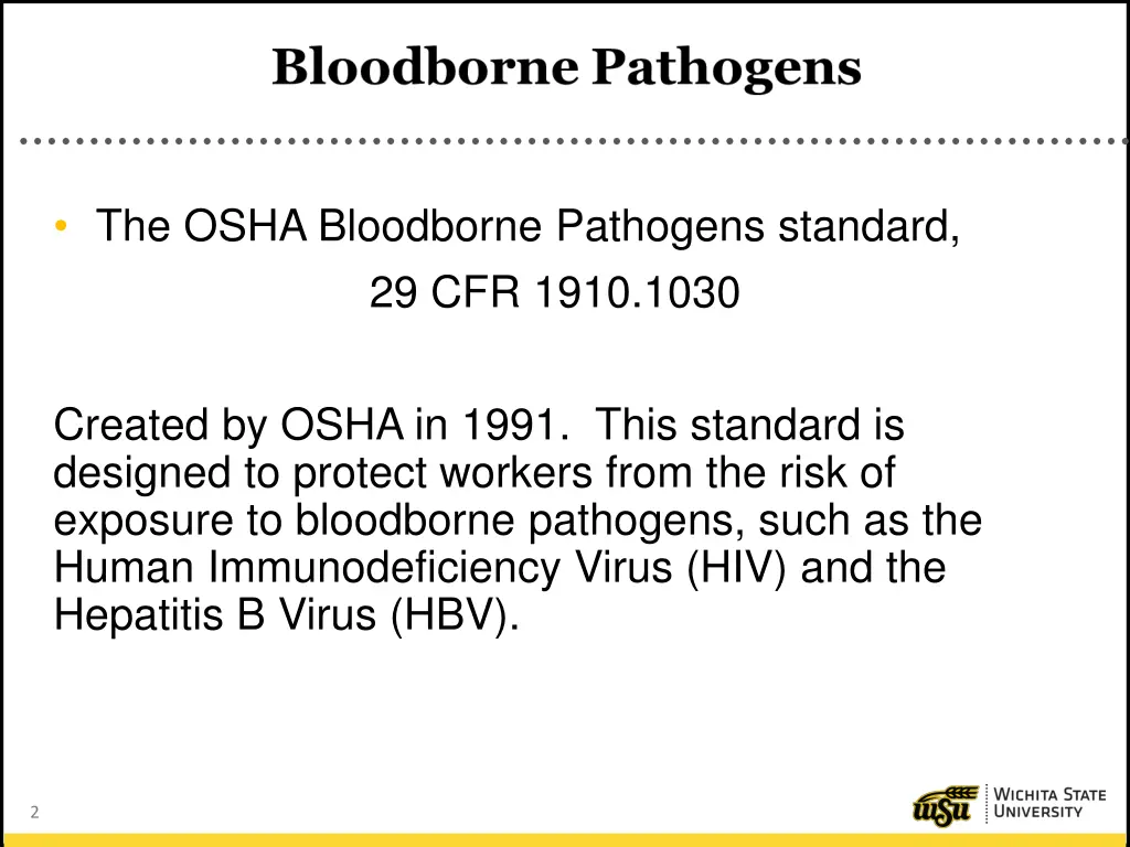 the osha bloodborne pathogens standard