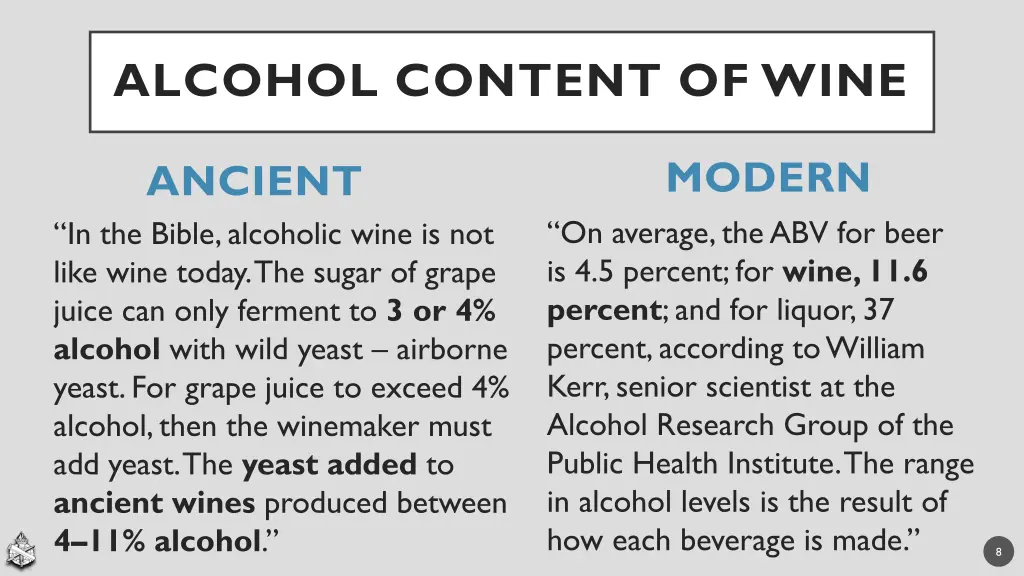 alcohol content of wine
