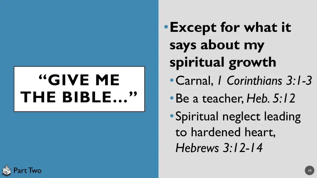 except for what it says about my spiritual growth