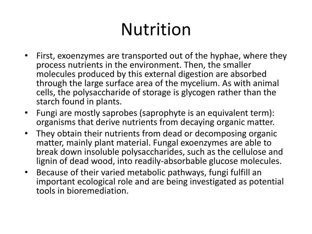 nutrition