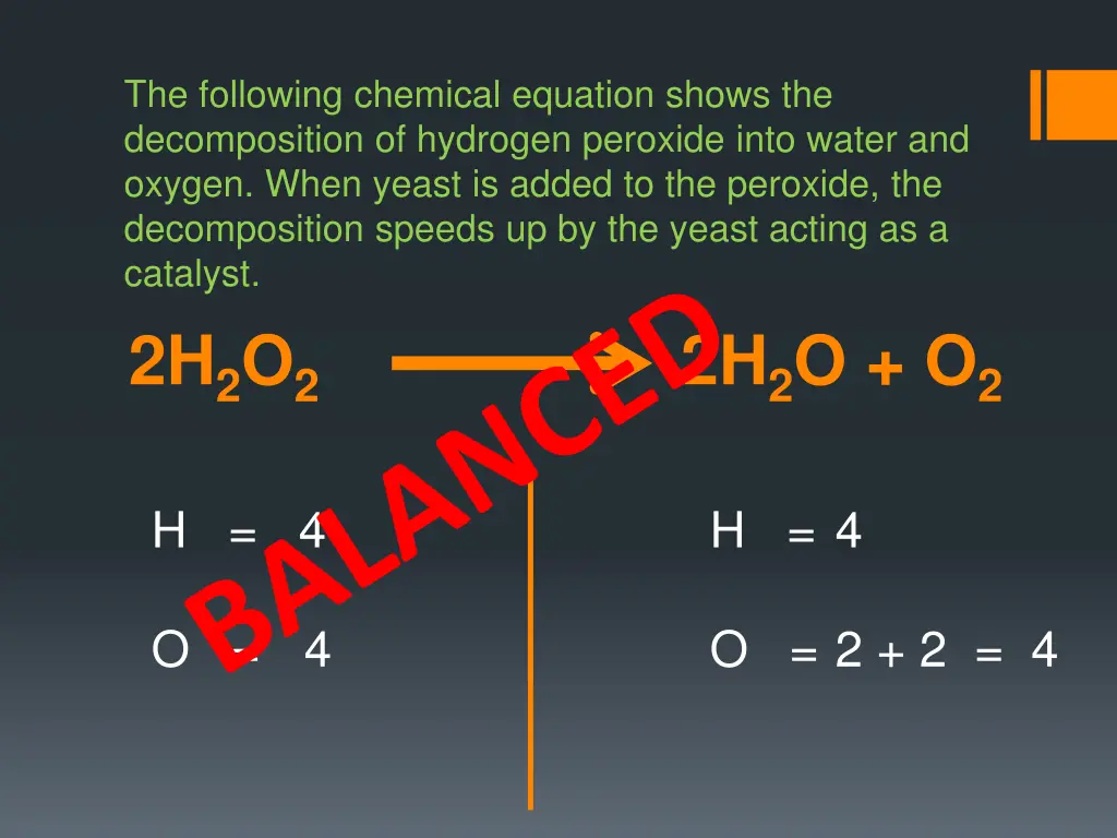 the following chemical equation shows