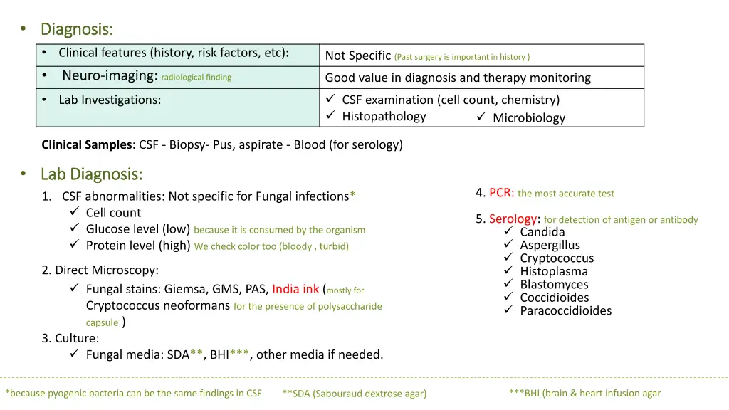 diagnosis diagnosis clinical features history