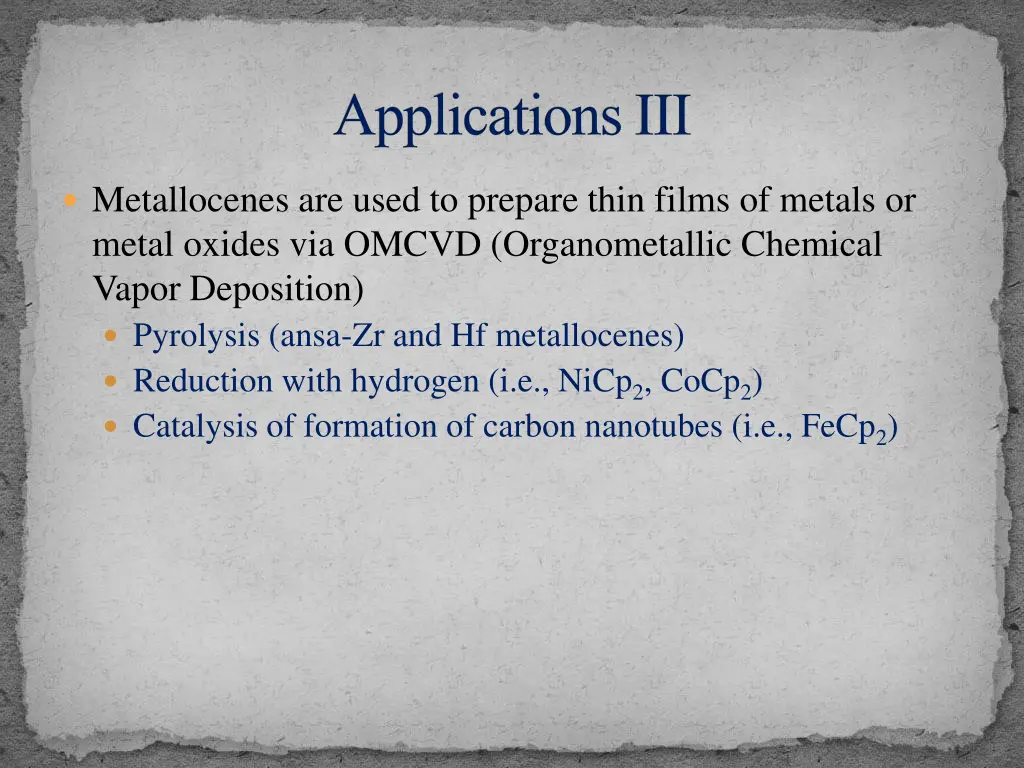 applications iii