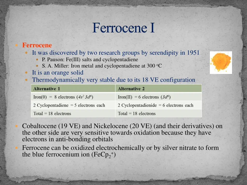 ferrocene i