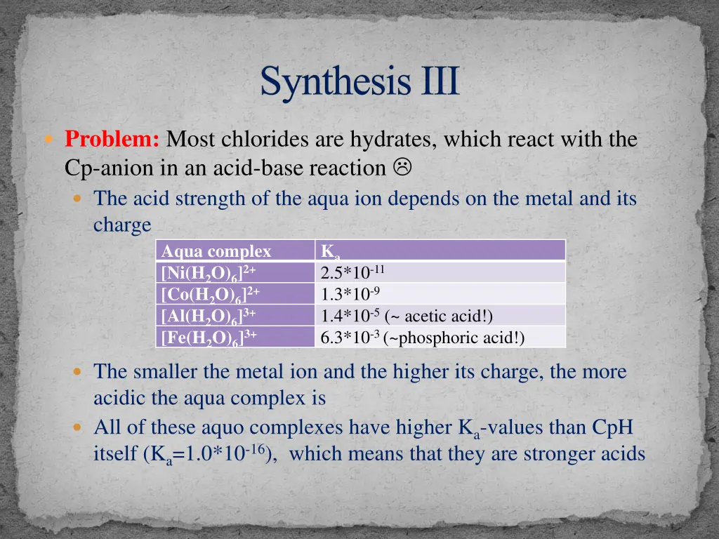synthesis iii