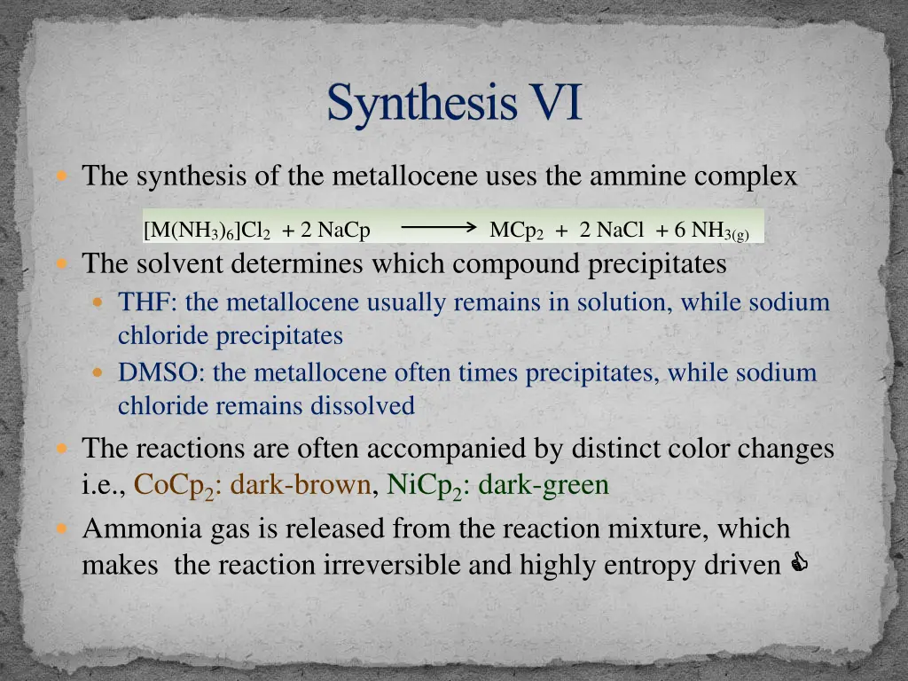 synthesis vi