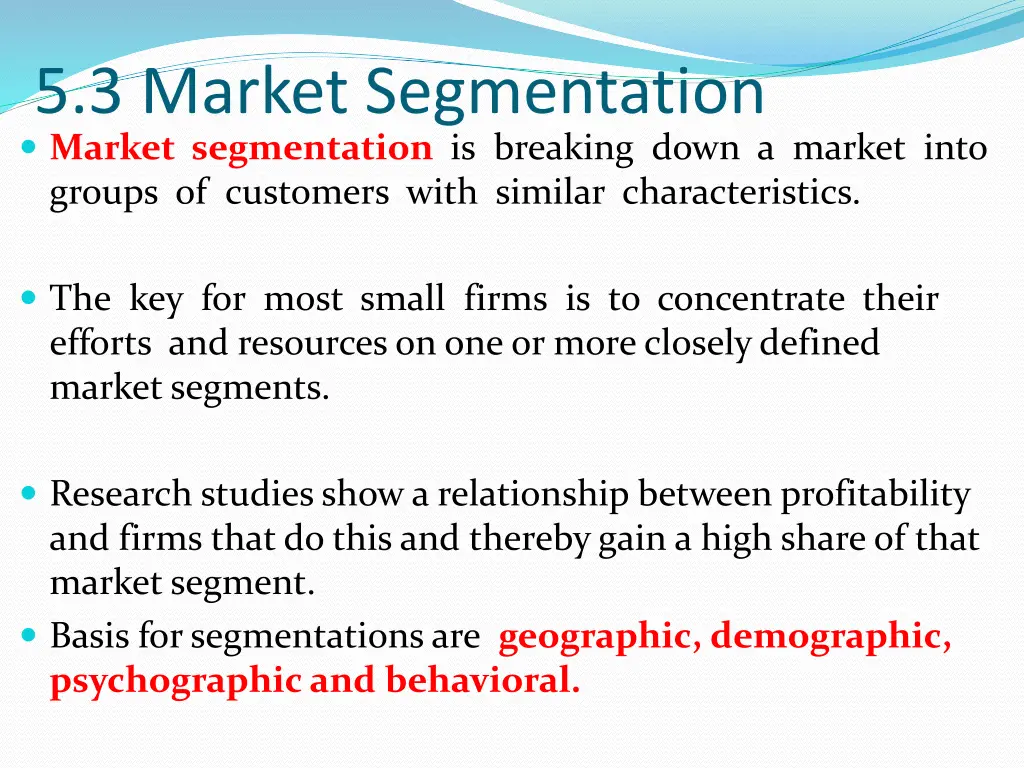 5 3 market segmentation market segmentation