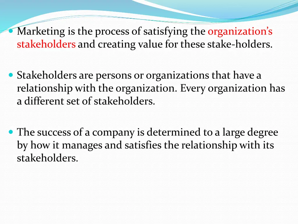 marketing is the process of satisfying