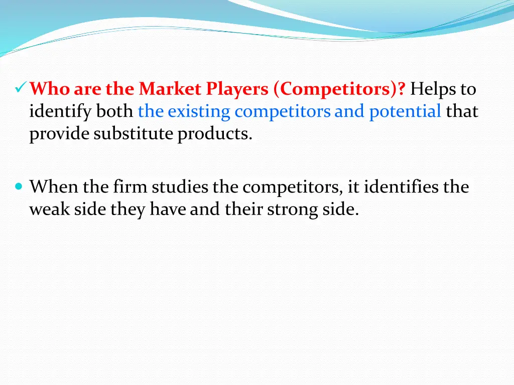 who are the market players competitors helps