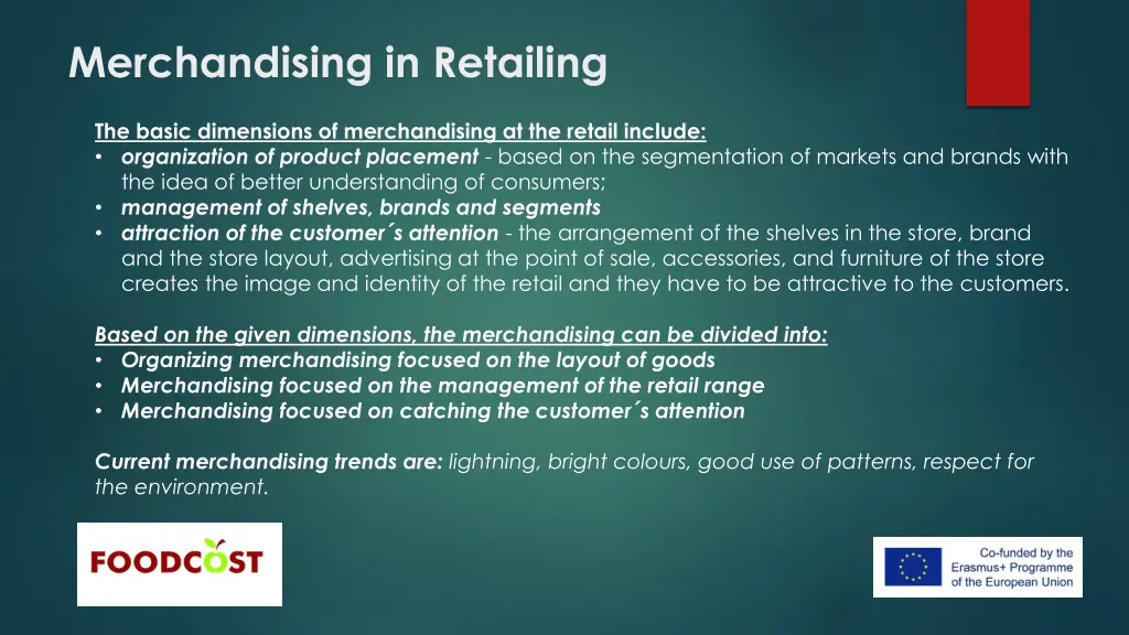 merchandising in retailing 1