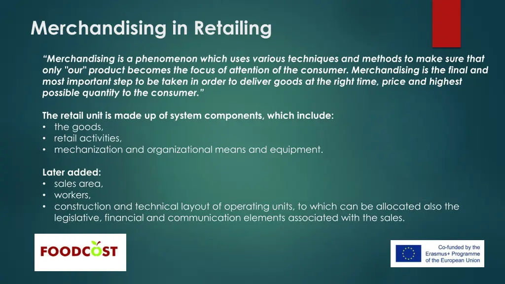 merchandising in retailing