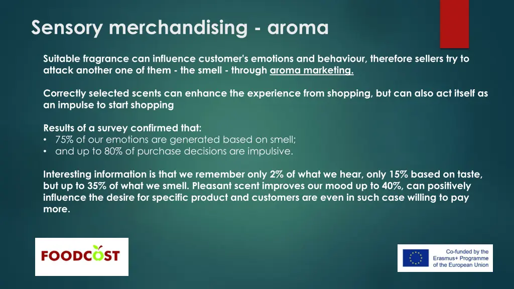 sensory merchandising aroma