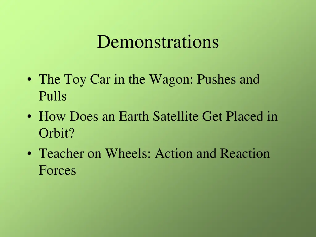demonstrations