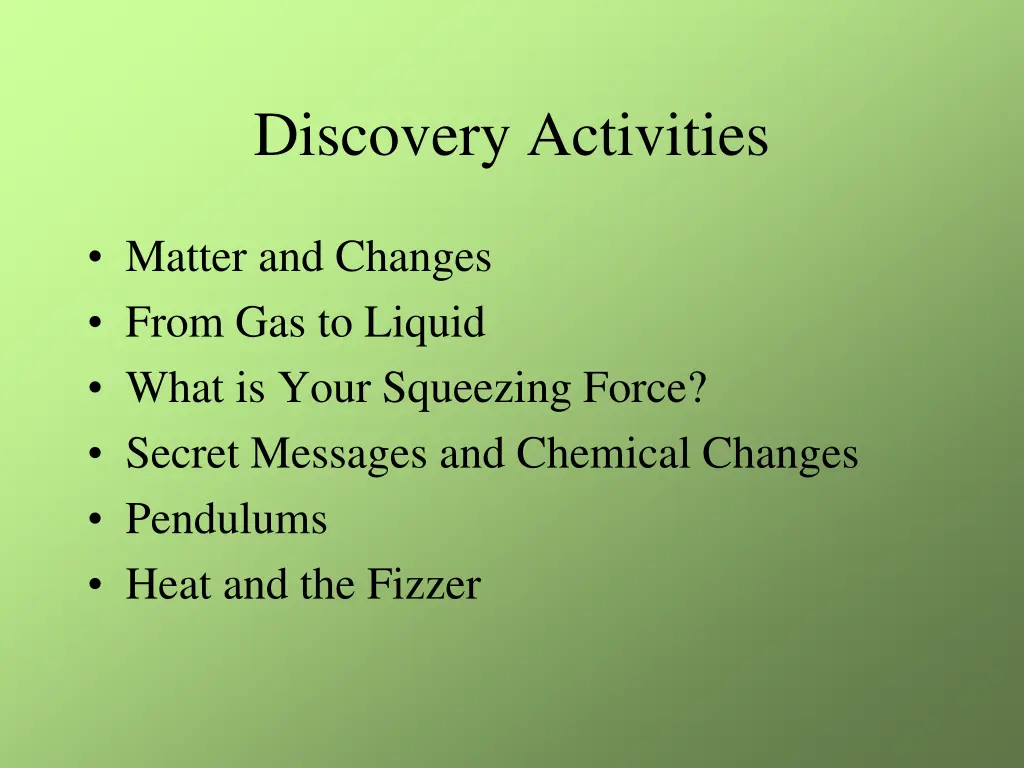 discovery activities