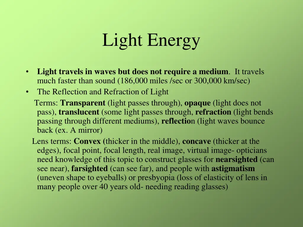 light energy