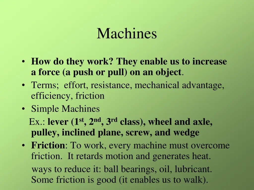 machines