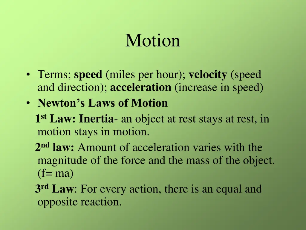 motion