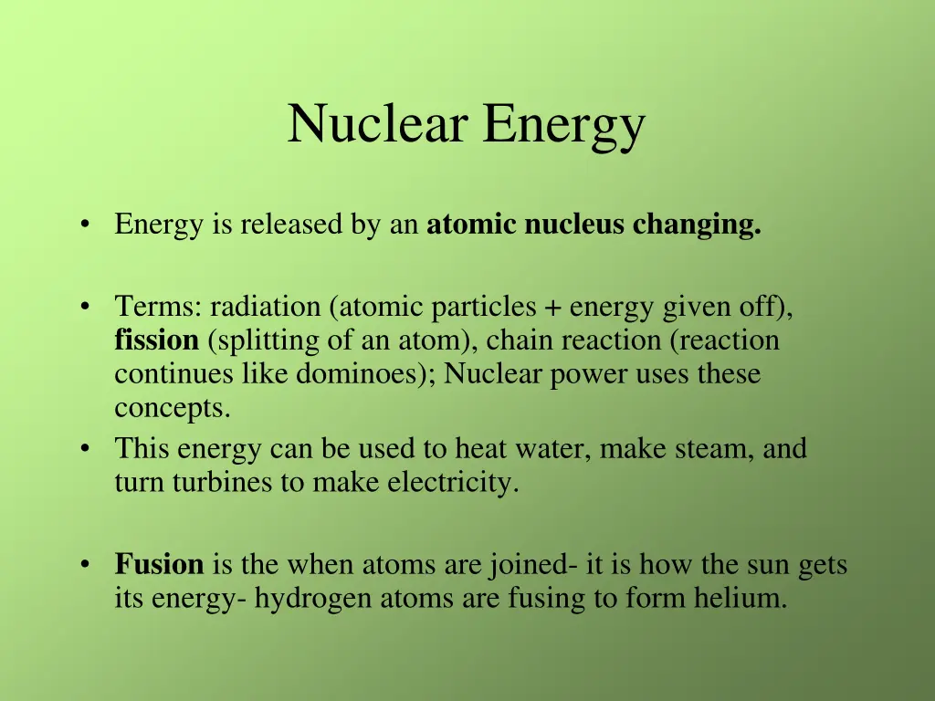 nuclear energy