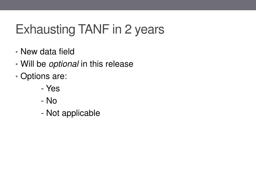 exhausting tanf in 2 years