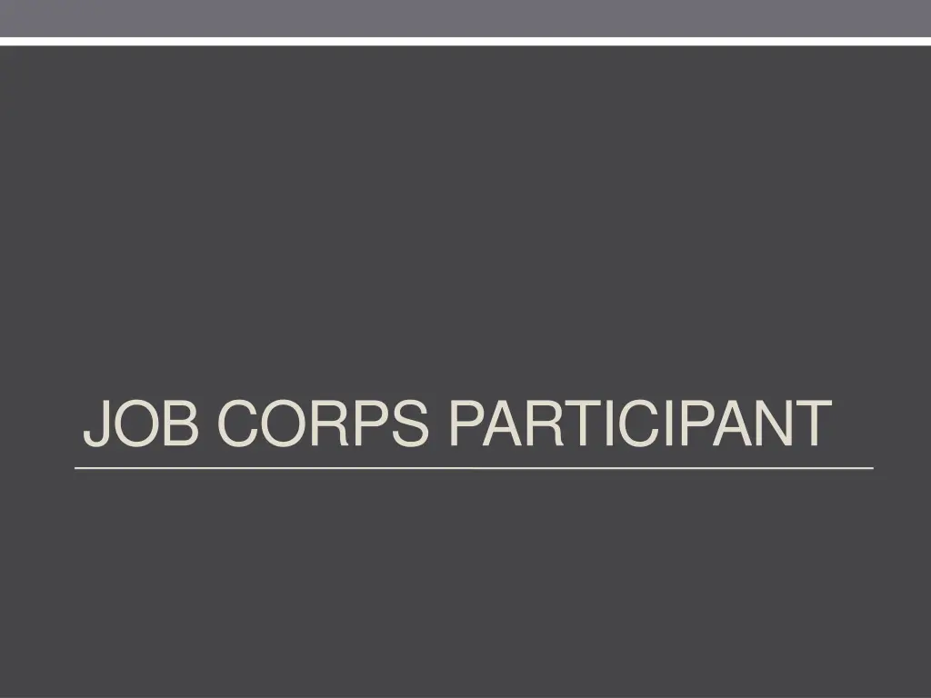 job corps participant