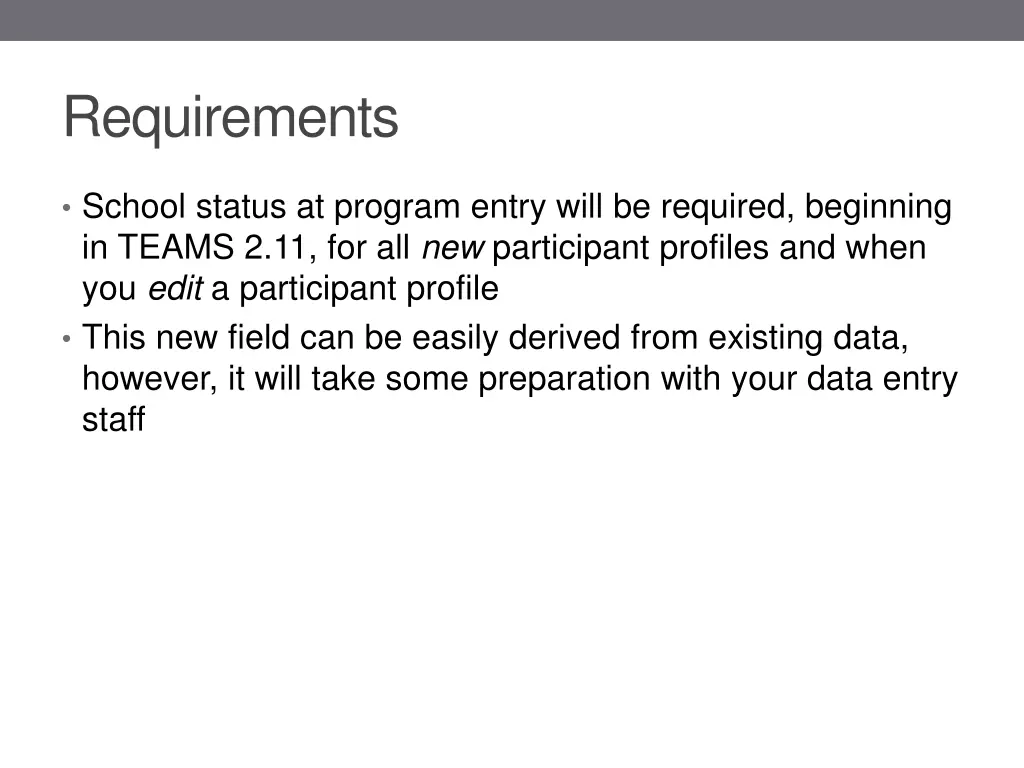 requirements 2
