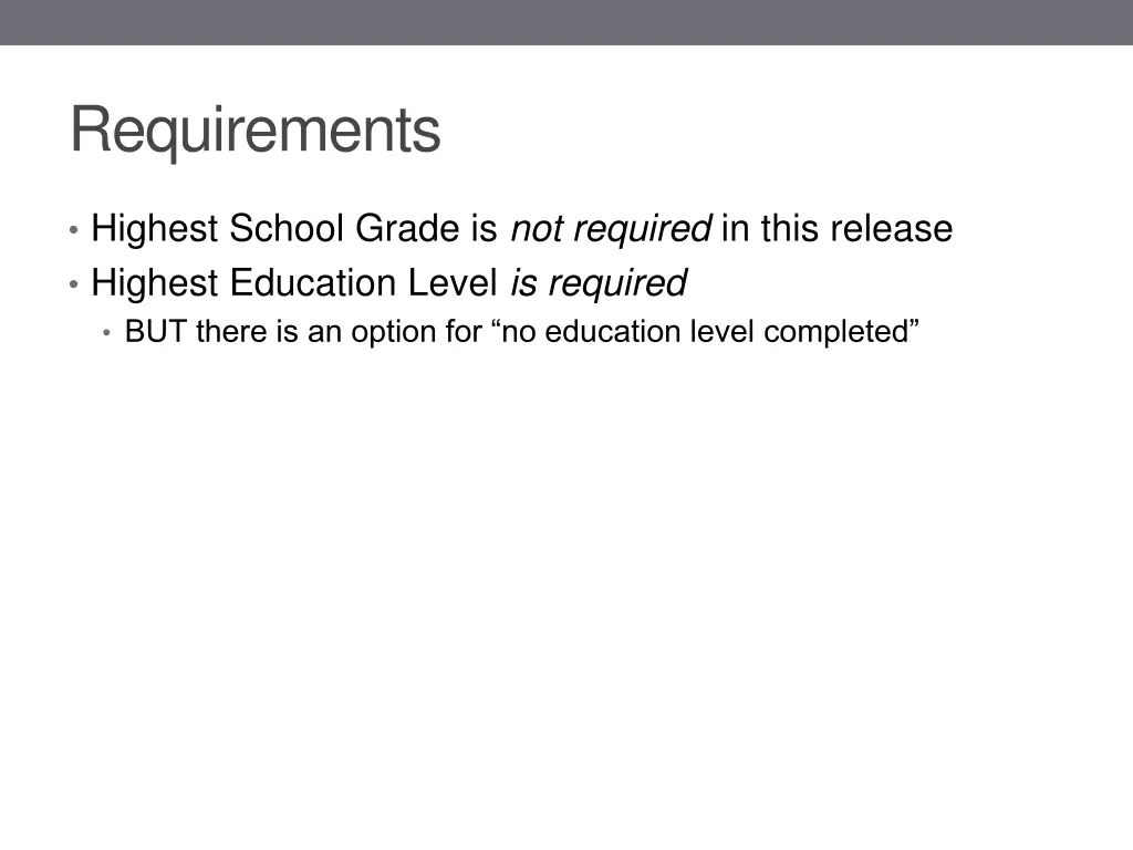 requirements
