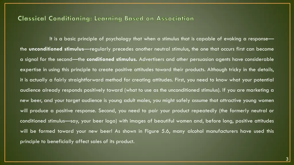 classical conditioning learning based