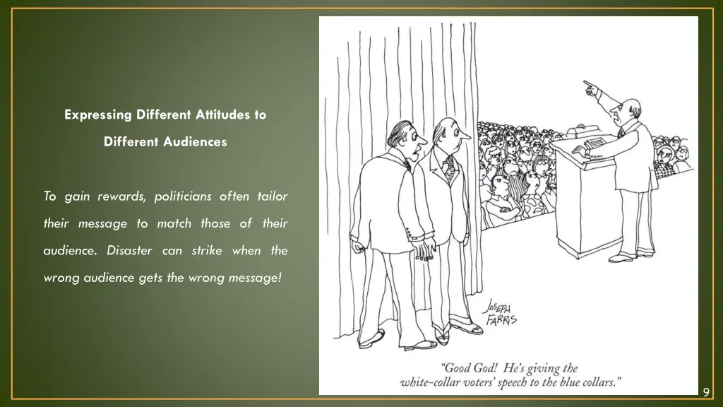 expressing different attitudes to