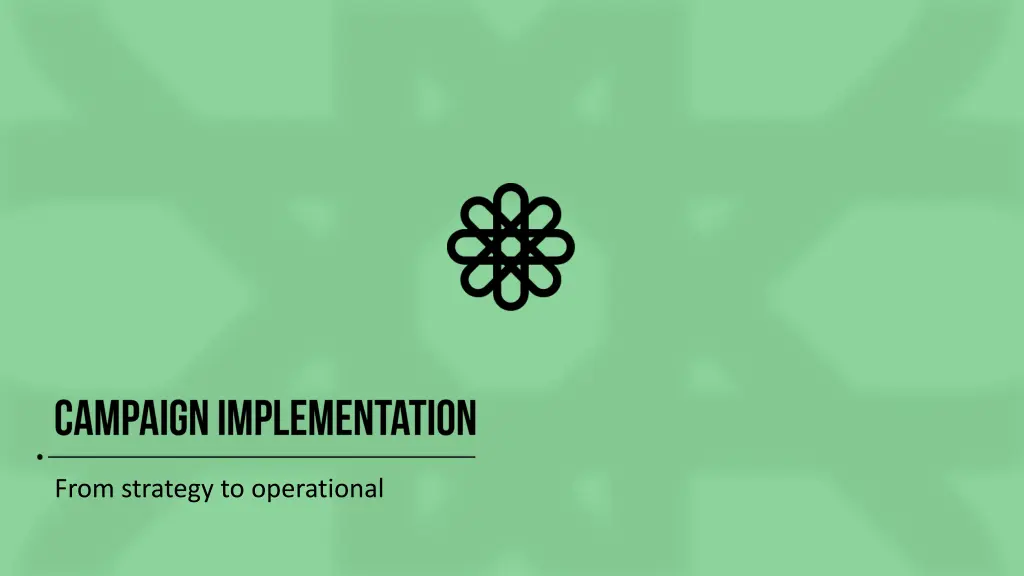from strategy to operational