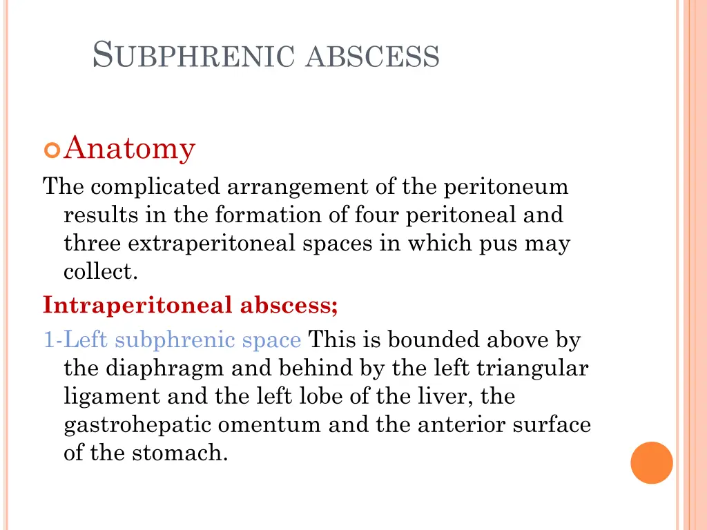 s ubphrenic abscess