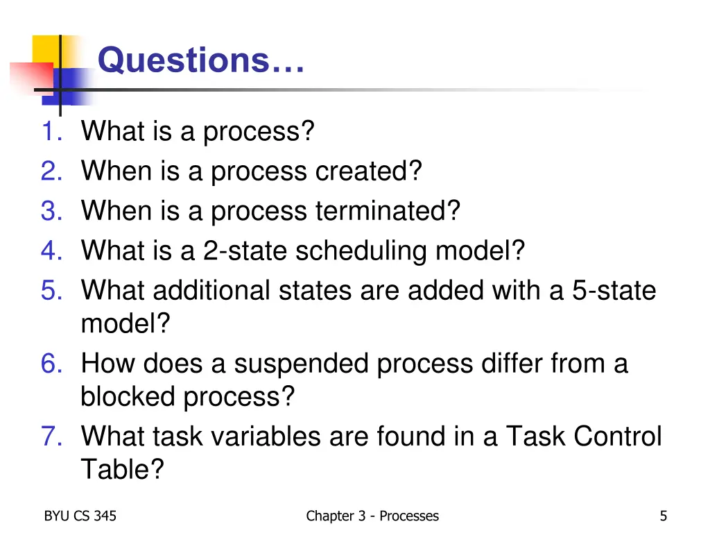 questions