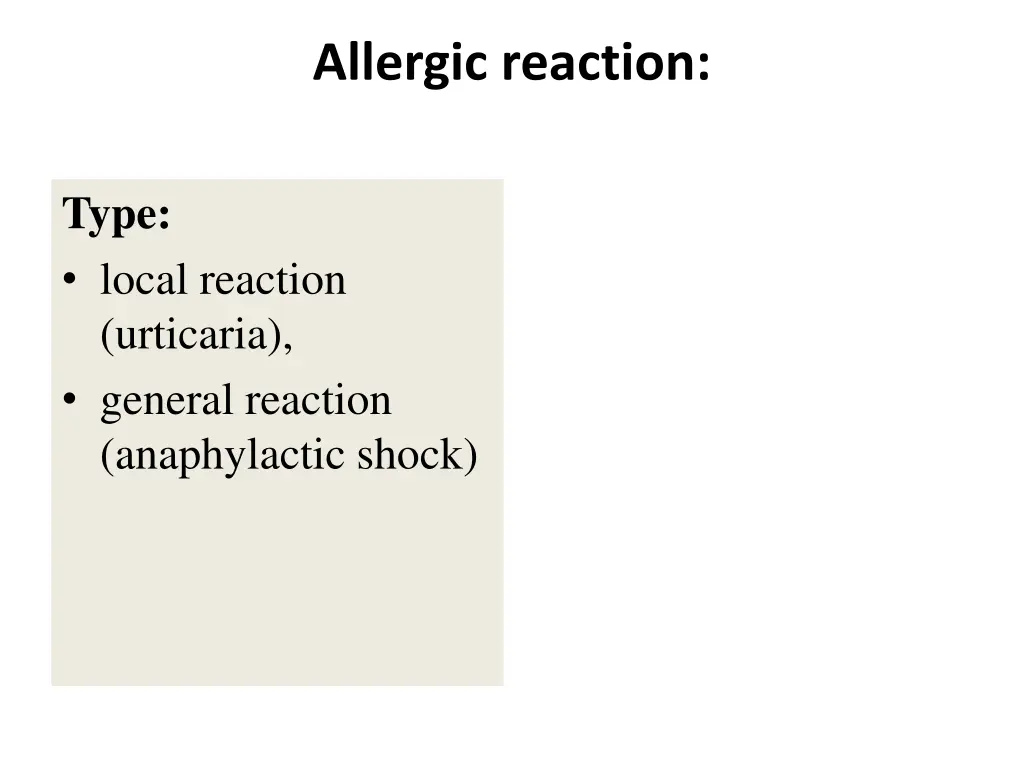 allergic reaction