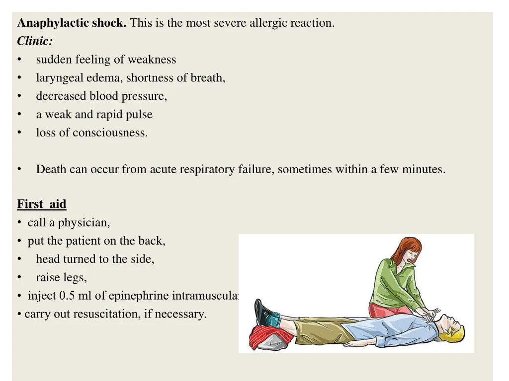 anaphylactic shock this is the most severe