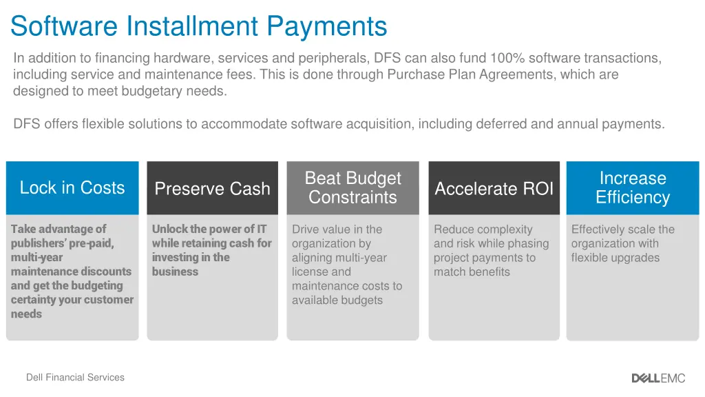 software installment payments