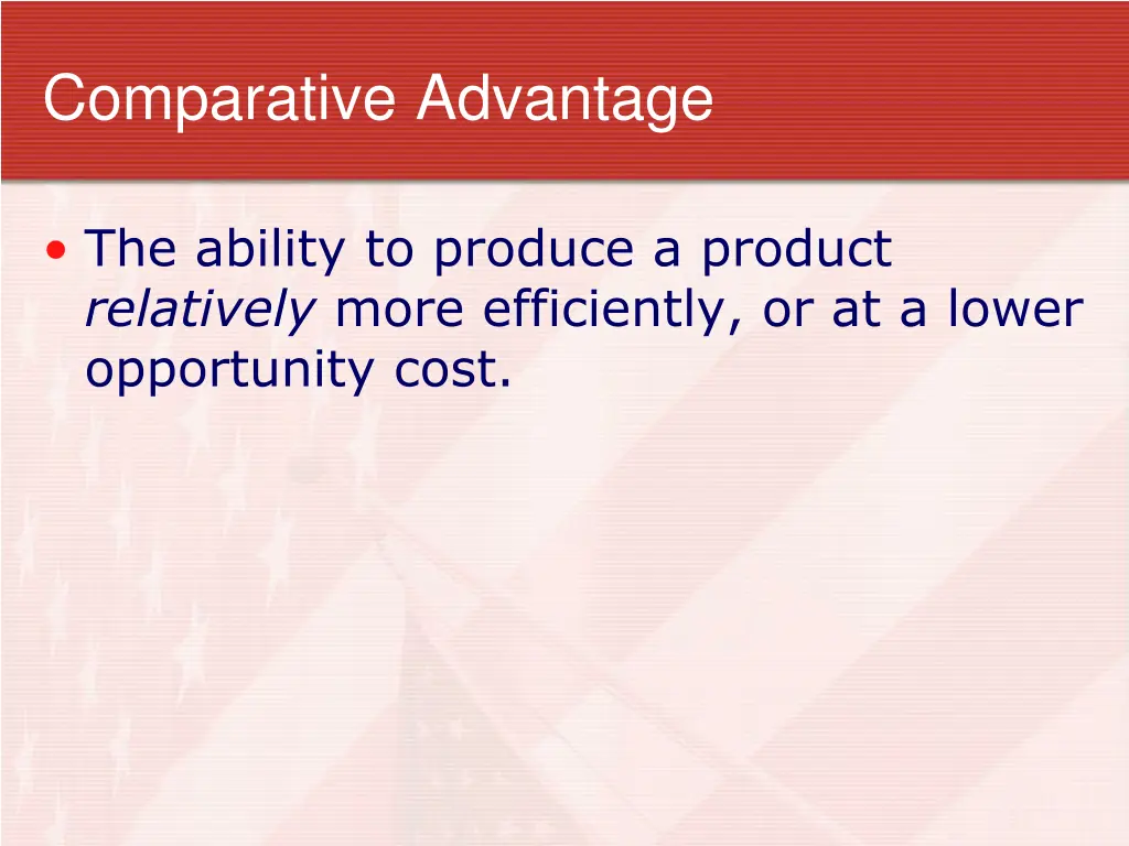 comparative advantage