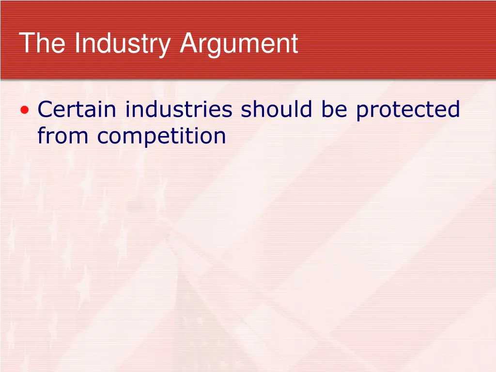 the industry argument