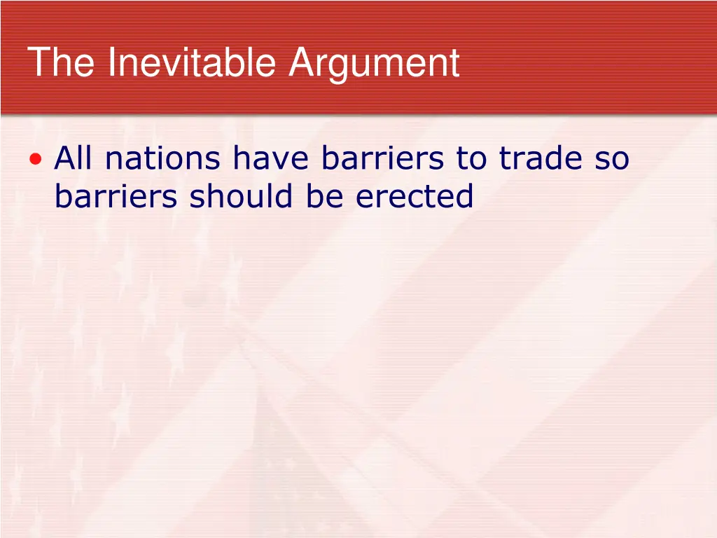 the inevitable argument