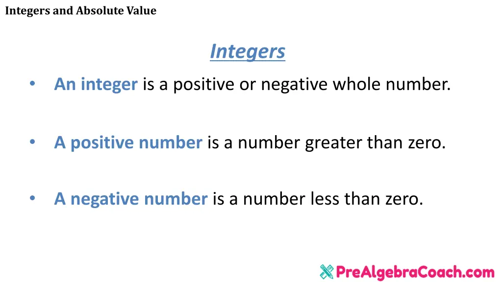 integers and absolute value 1
