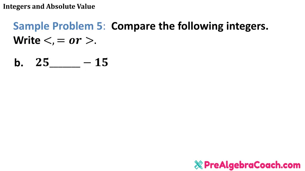 integers and absolute value 30