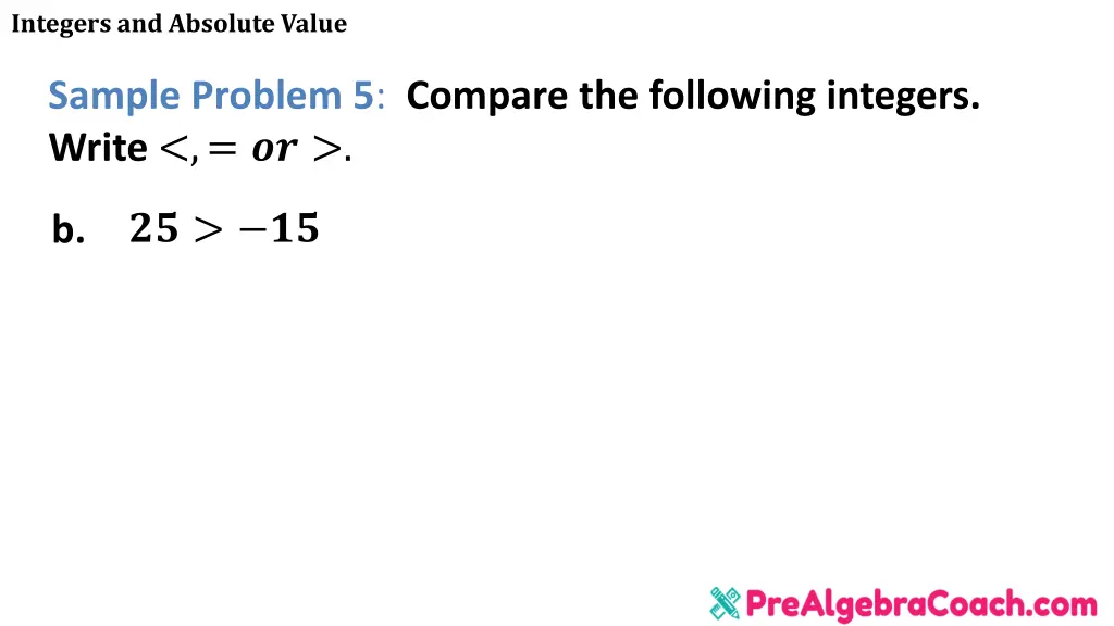 integers and absolute value 31