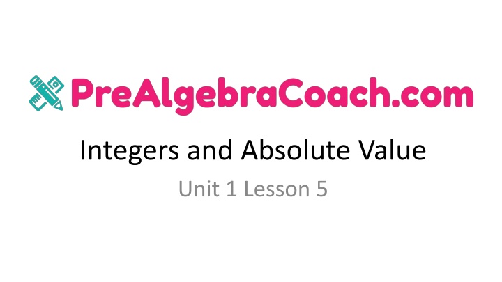 integers and absolute value unit 1 lesson 5