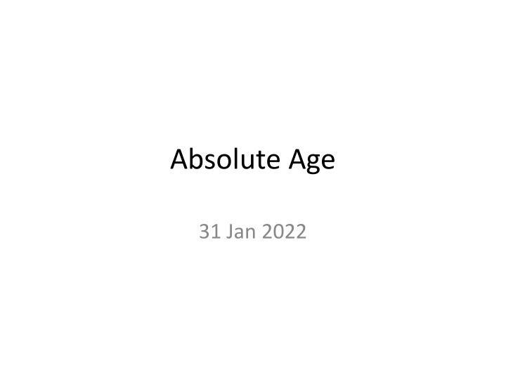 absolute age