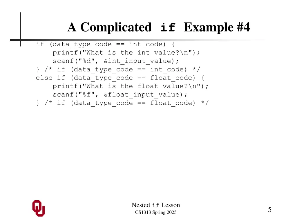 a complicated if example 4