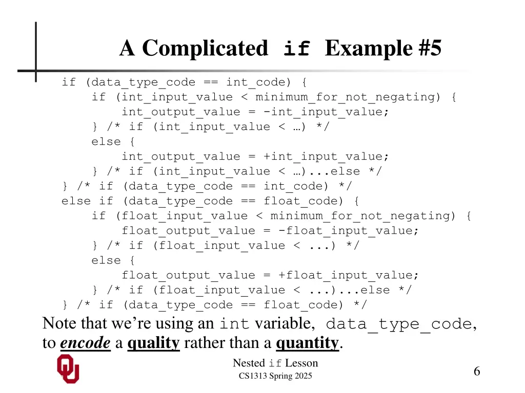 a complicated if example 5