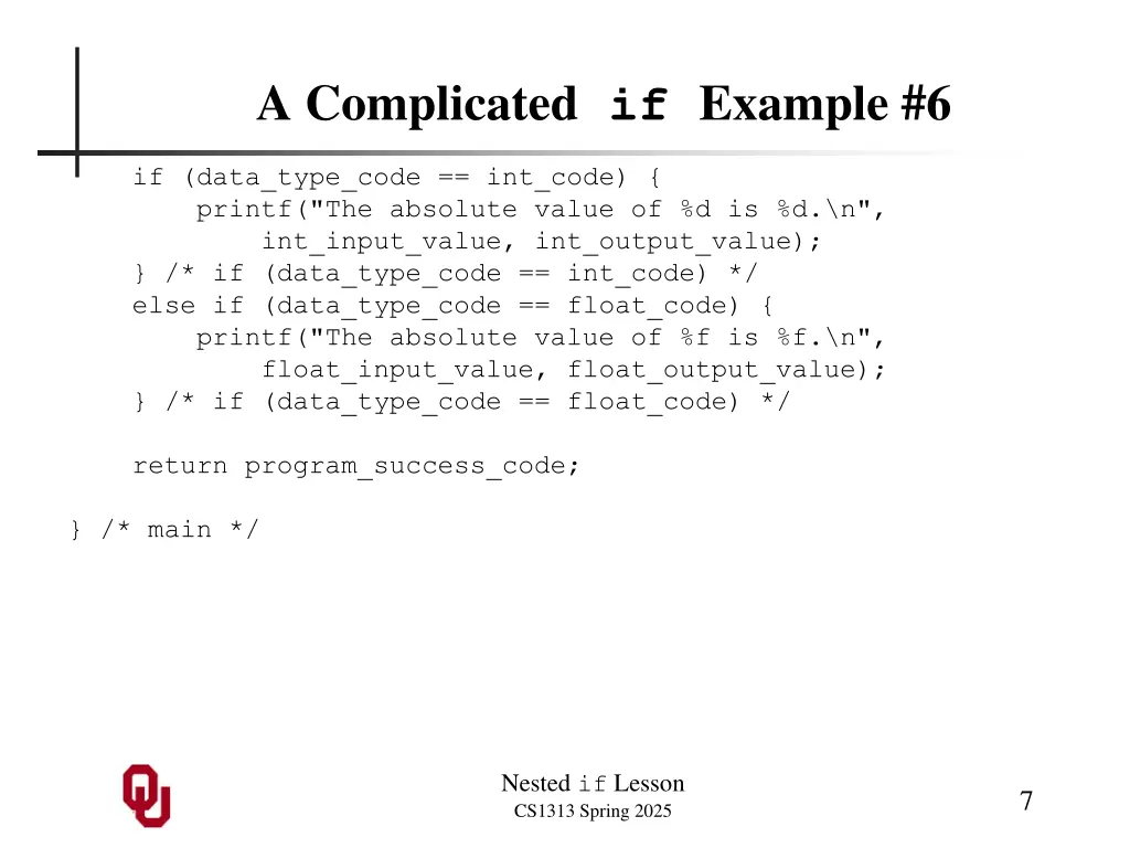 a complicated if example 6