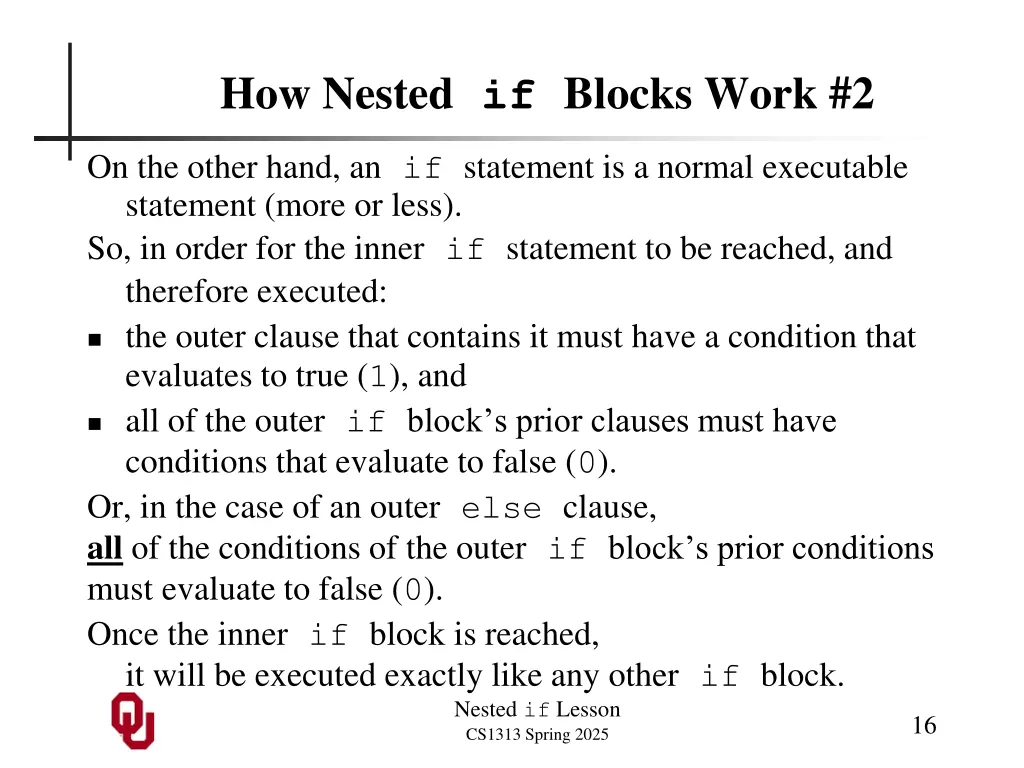 how nested if blocks work 2