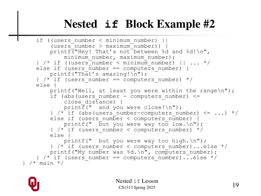 nested if block example 2 1